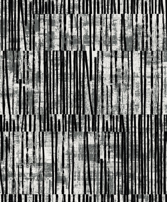 Seabrook Designs  Serapha Lines Striped Contemporary Blacks   - EL20000