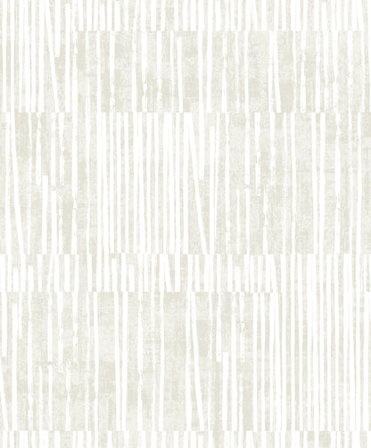 Seabrook Designs  Serapha Lines Striped Contemporary Whites, Off Whites   - EL20005