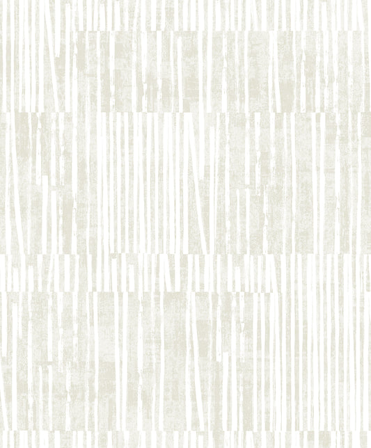 Seabrook Designs  Serapha Lines Striped Contemporary Whites, Off Whites   - EL20005