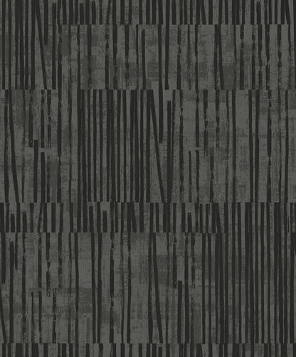 Seabrook Designs  Serapha Lines Striped Contemporary Blacks   - EL20008