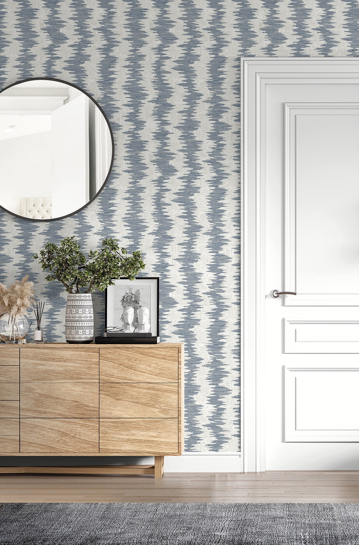 Seabrook Designs  Noctara Striped Contemporary Blues   - EL20202