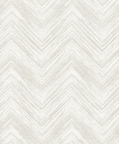 Seabrook Designs  Elisiana Chevron Contemporary Whites, Off Whites   - EL20400