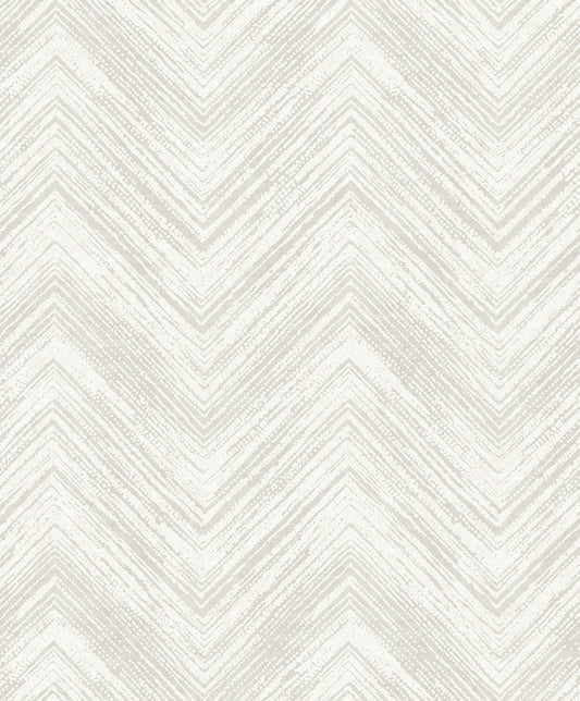 Seabrook Designs  Elisiana Chevron Contemporary Whites, Off Whites   - EL20400