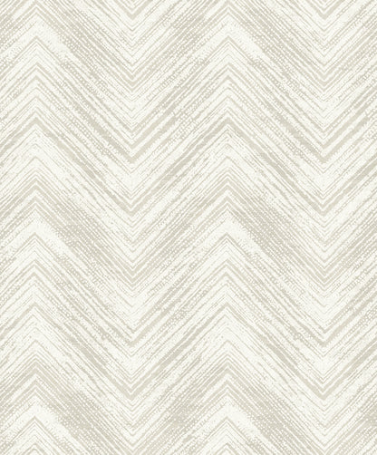 Seabrook Designs  Elisiana Chevron Contemporary Whites, Off Whites   - EL20407