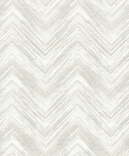 Seabrook Designs  Elisiana Chevron Contemporary Whites, Off Whites   - EL20410
