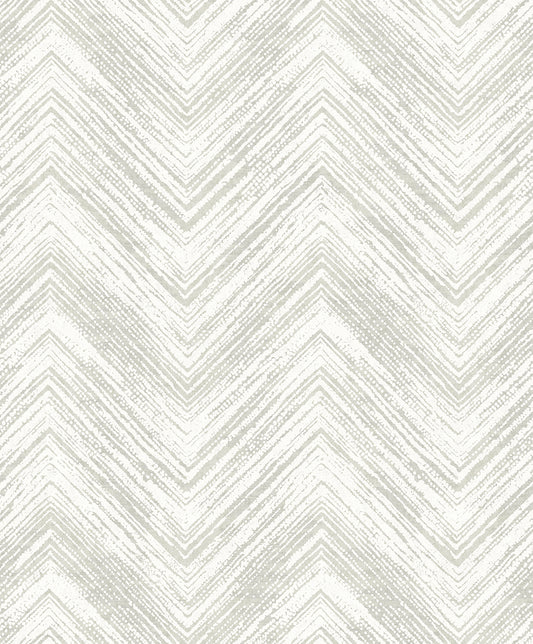 Seabrook Designs  Elisiana Chevron Contemporary Whites, Off Whites   - EL20410