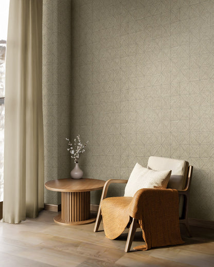 Seabrook Designs  Lunoria Geometric Contemporary Warm Neutrals, Beiges   - EL20507