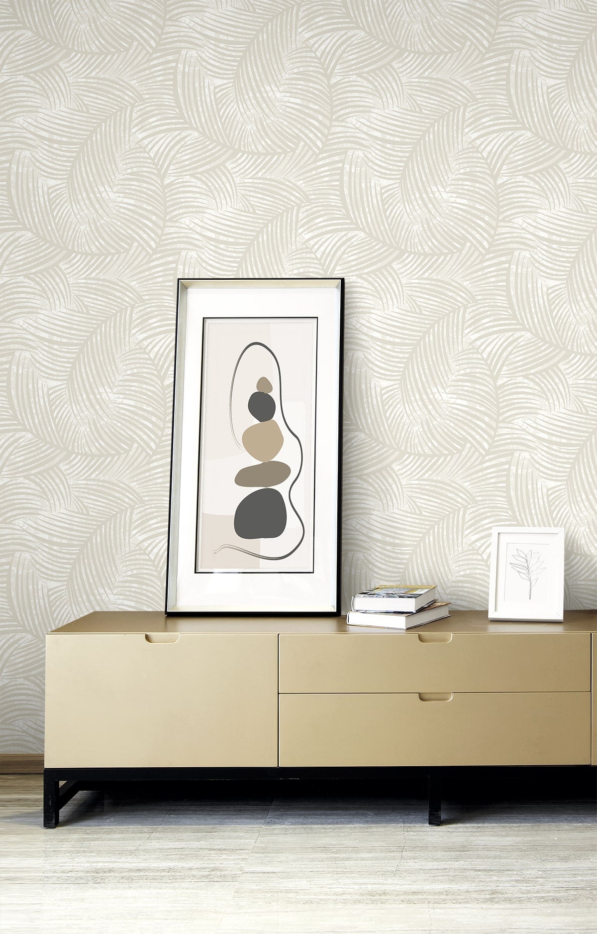 Seabrook Designs  Zephyra Palms Botanical Contemporary Whites, Off Whites   - EL20605