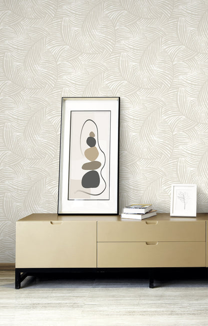 Seabrook Designs  Zephyra Palms Botanical Contemporary Whites, Off Whites   - EL20605