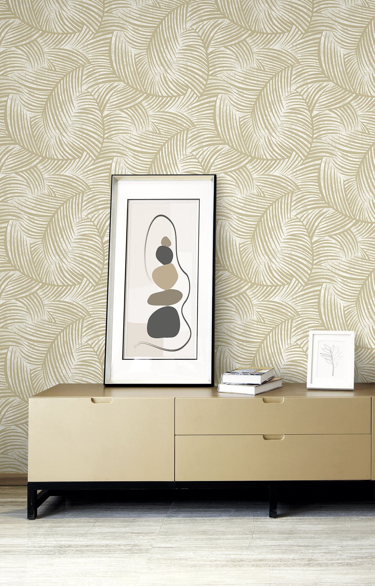 Seabrook Designs  Zephyra Palms Botanical Contemporary Warm Neutrals, Beiges   - EL20607