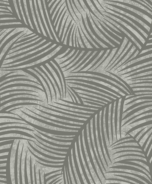 Seabrook Designs  Zephyra Palms Botanical Contemporary Grays   - EL20610