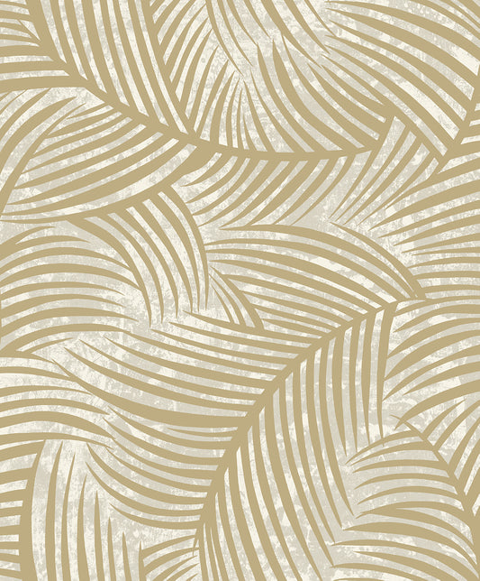 Seabrook Designs  Zephyra Palms Botanical Contemporary Warm Neutrals, Beiges   - EL20617