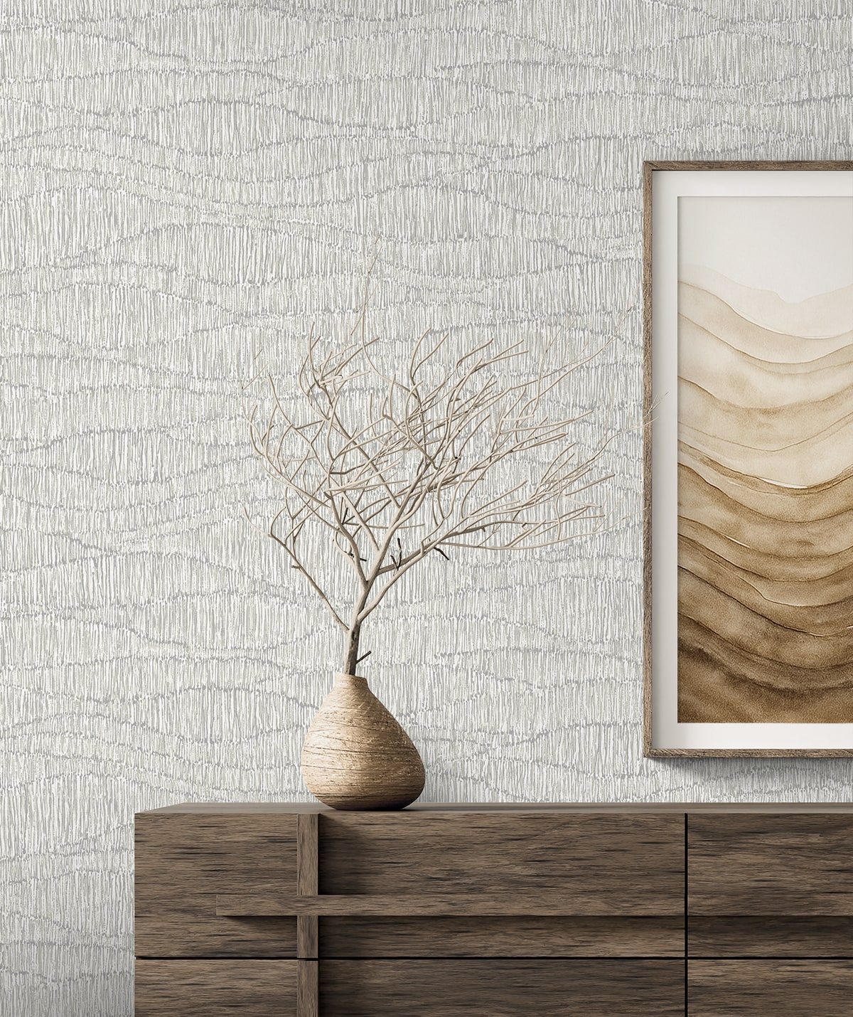 Seabrook Designs  Tatiana Waves Abstract Contemporary Grays   - EL20808