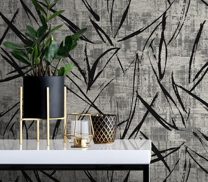 Seabrook Designs  Luneth Abstract Contemporary Grays   - EL20900