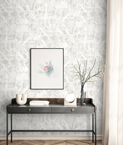 Seabrook Designs  Luneth Abstract Contemporary Whites, Off Whites   - EL20907