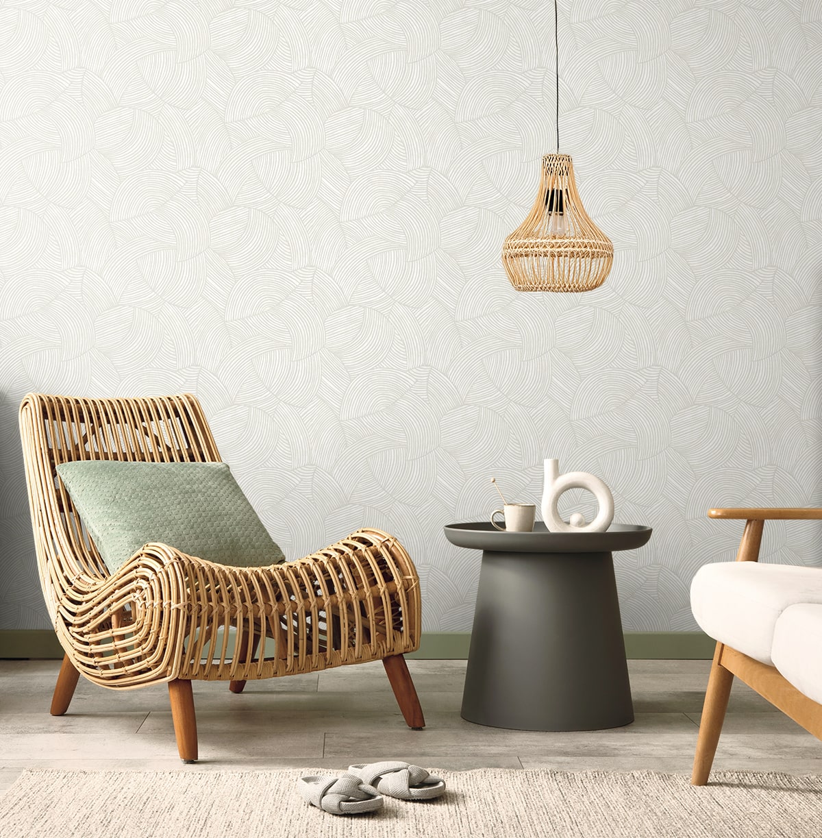 Seabrook Designs  Stellara Geometric Contemporary Whites, Off Whites   - EL21005