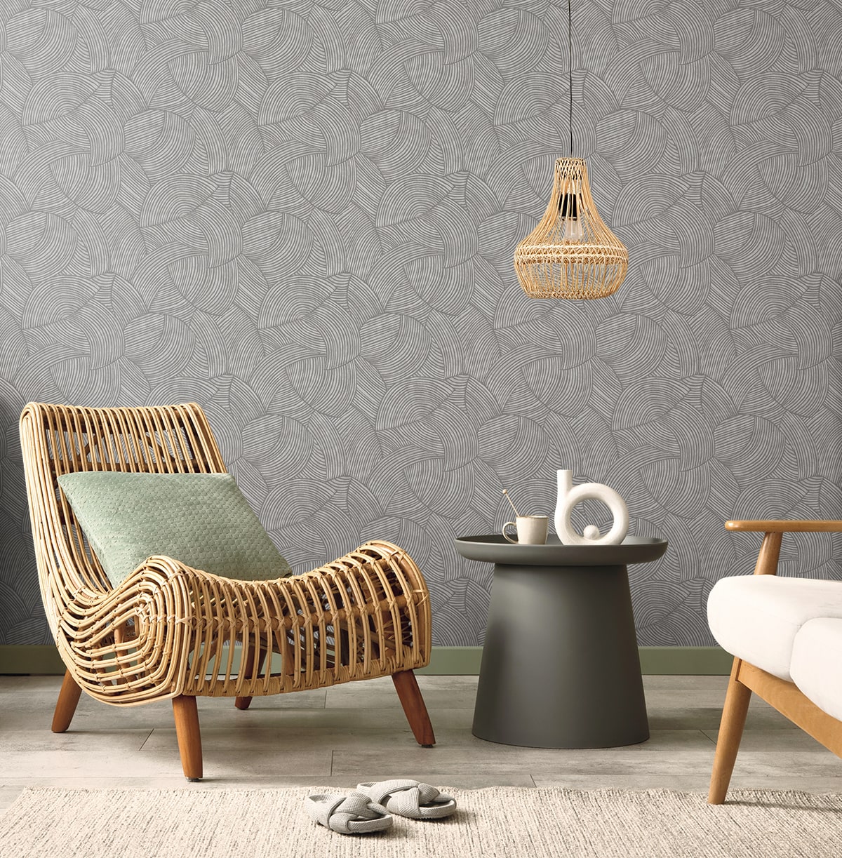 Seabrook Designs  Stellara Geometric Contemporary Grays   - EL21008