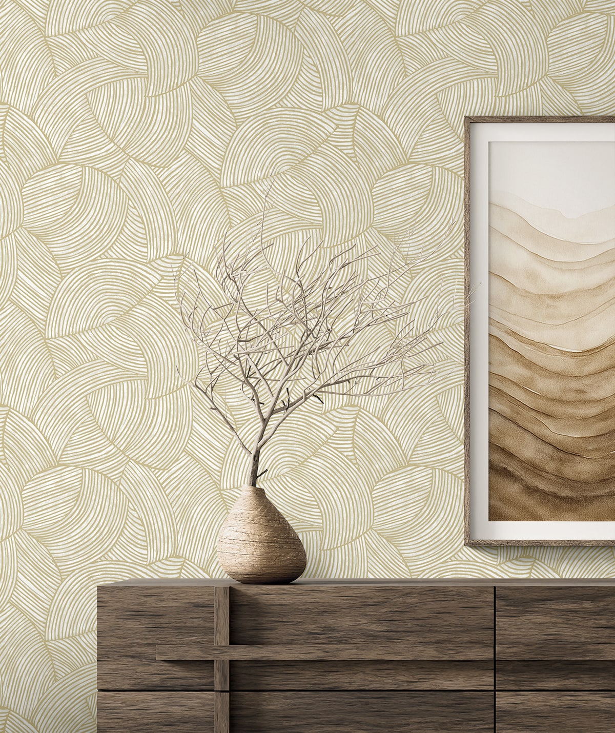 Seabrook Designs  Stellara Geometric Contemporary Warm Neutrals, Beiges   - EL21017