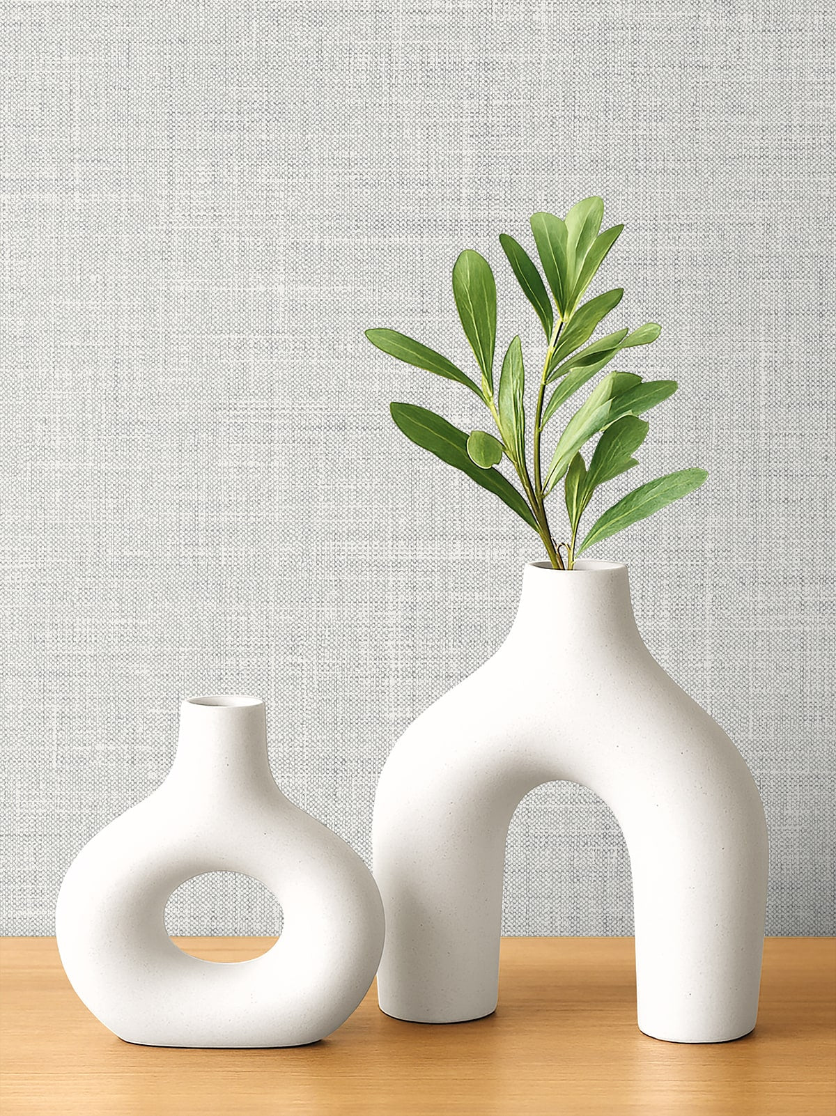 Seabrook Designs  Vespia Faux Linen Contemporary Grays   - EL21107