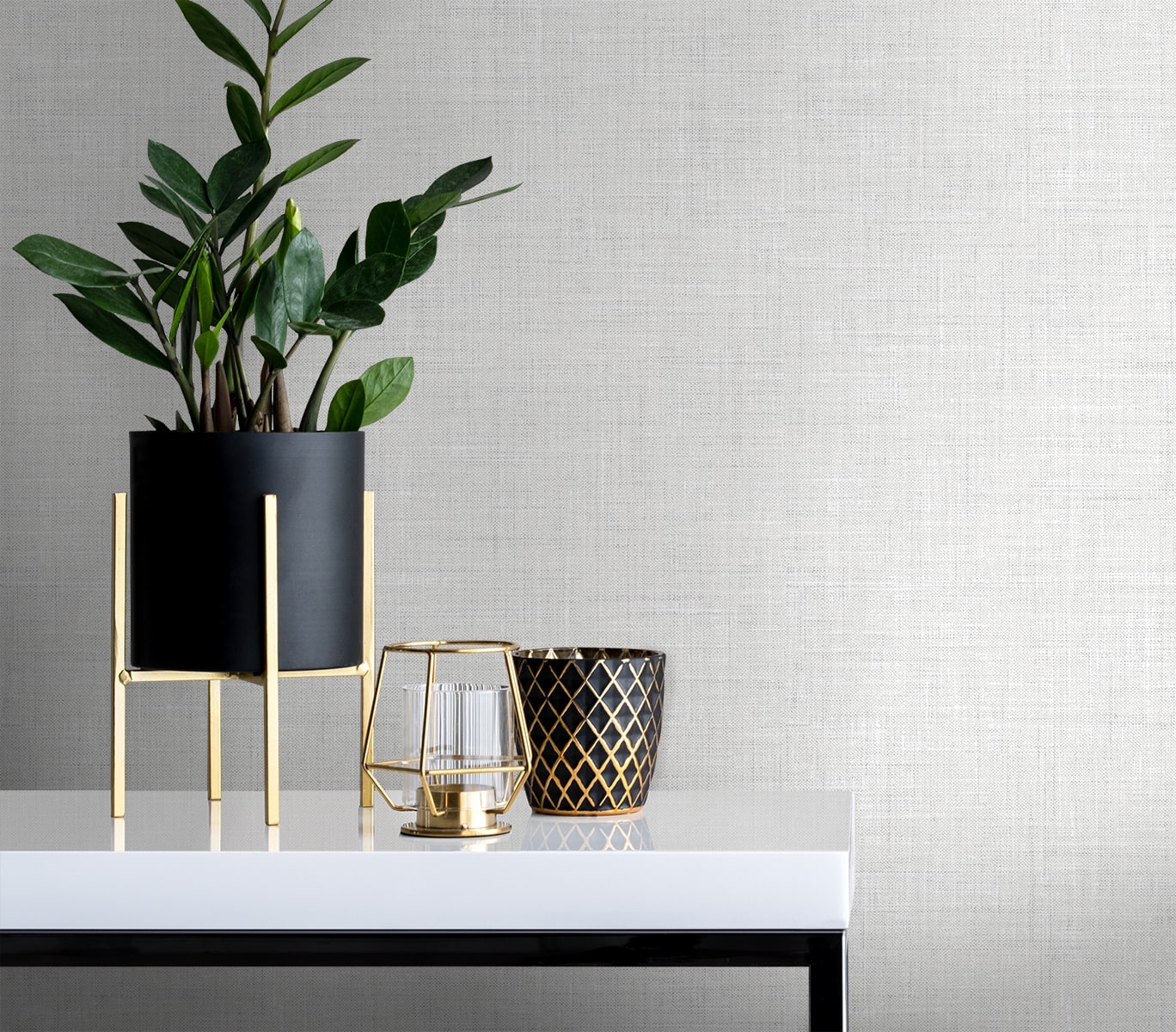 Seabrook Designs  Vespia Faux Linen Contemporary Cool Neutrals   - EL21127