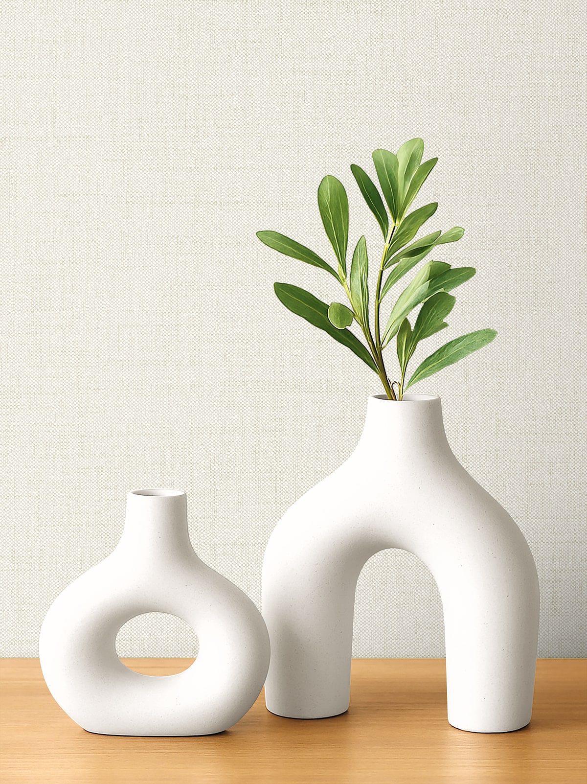 Seabrook Designs  Vespia Faux Linen Contemporary Cool Neutrals   - EL21130