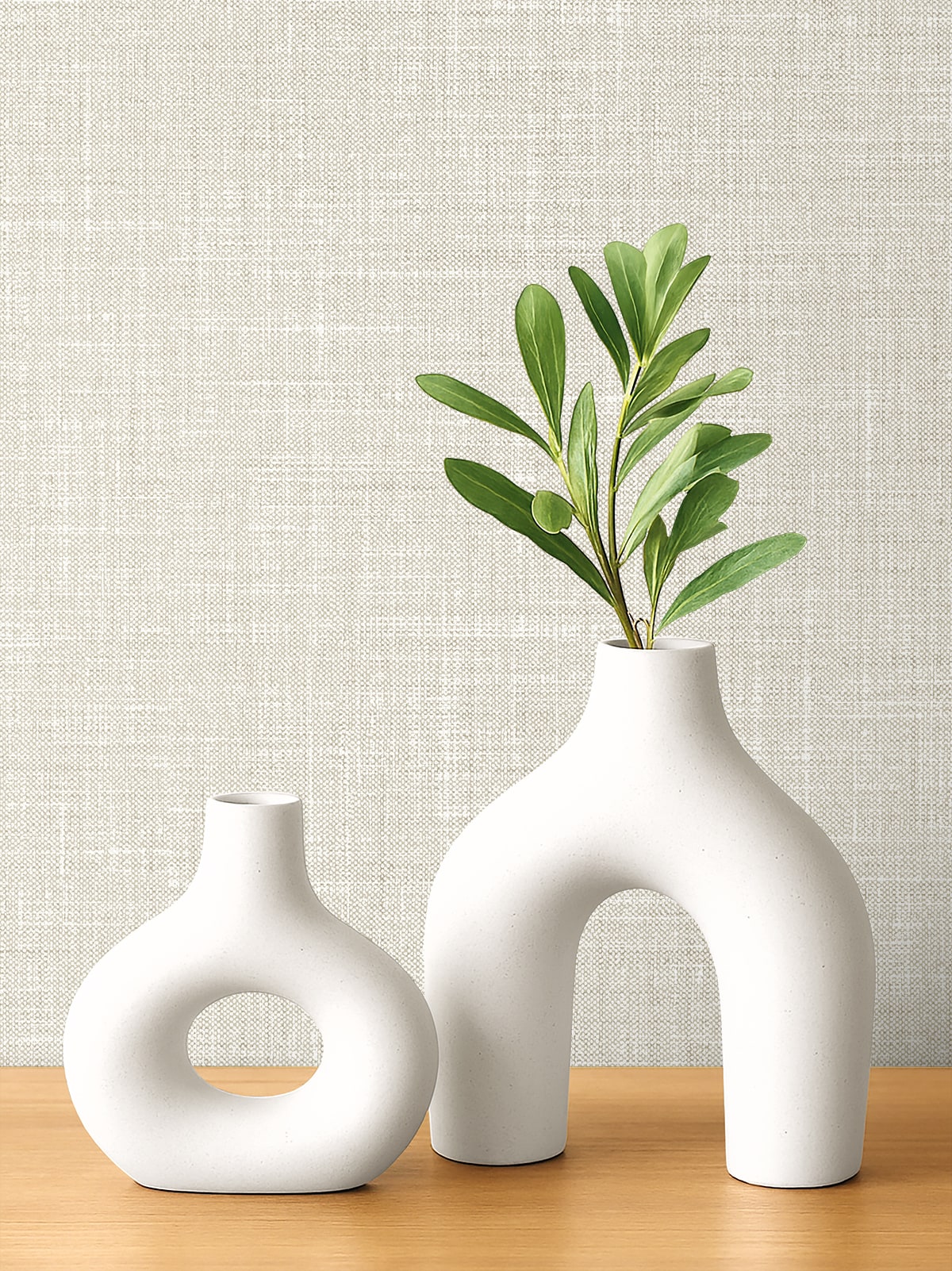 Seabrook Designs  Vespia Faux Linen Contemporary Cool Neutrals   - EL21141