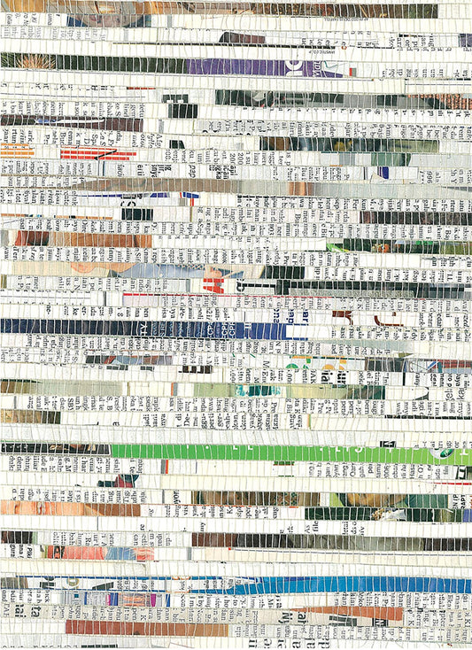 Seabrook Designs  Recycled Paper Grasscloth Contemporary Black, Blue, Green, Red, White   - EL343X