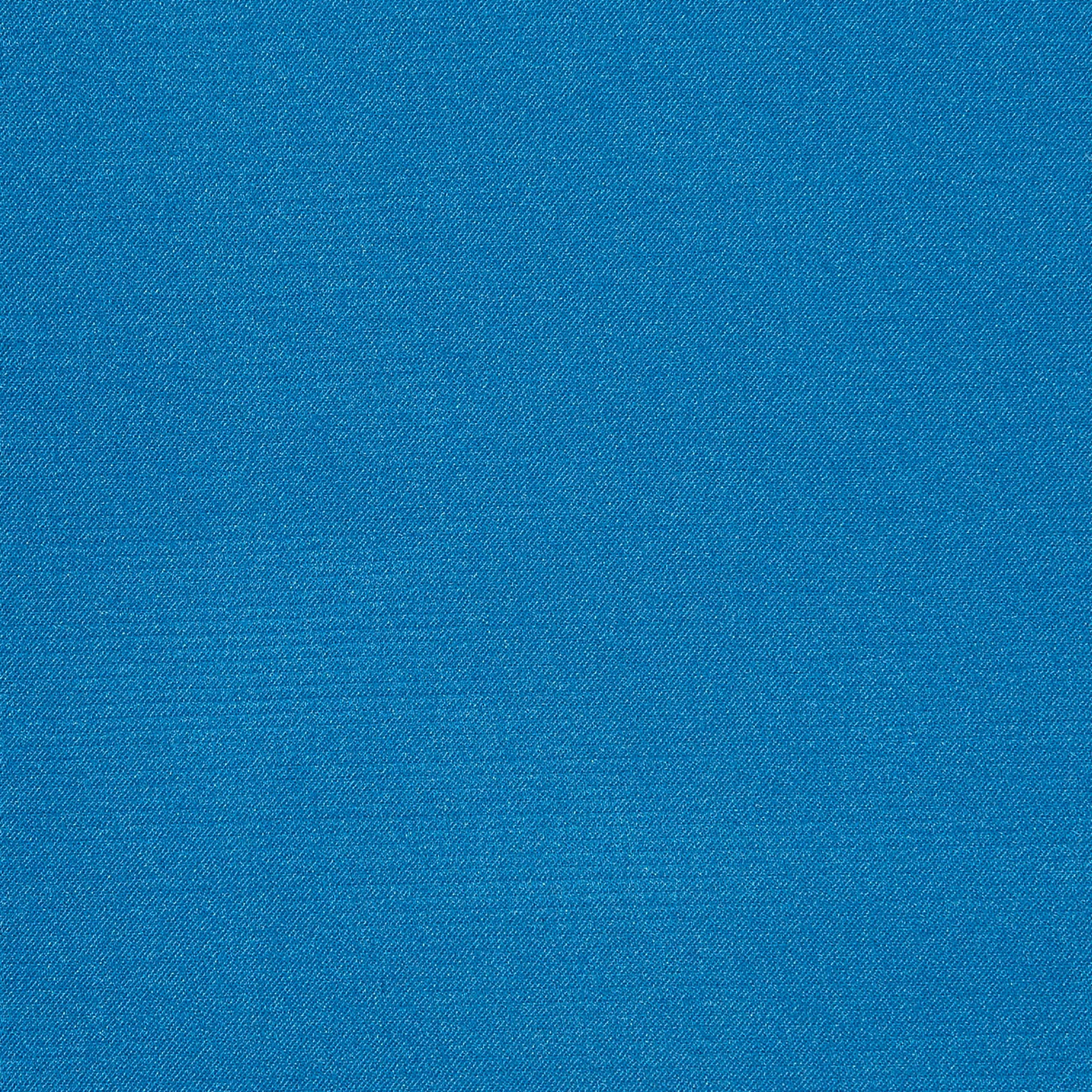 Bright blue faux silk fabric close-up with a smooth satin-like weave and subtle sheen.