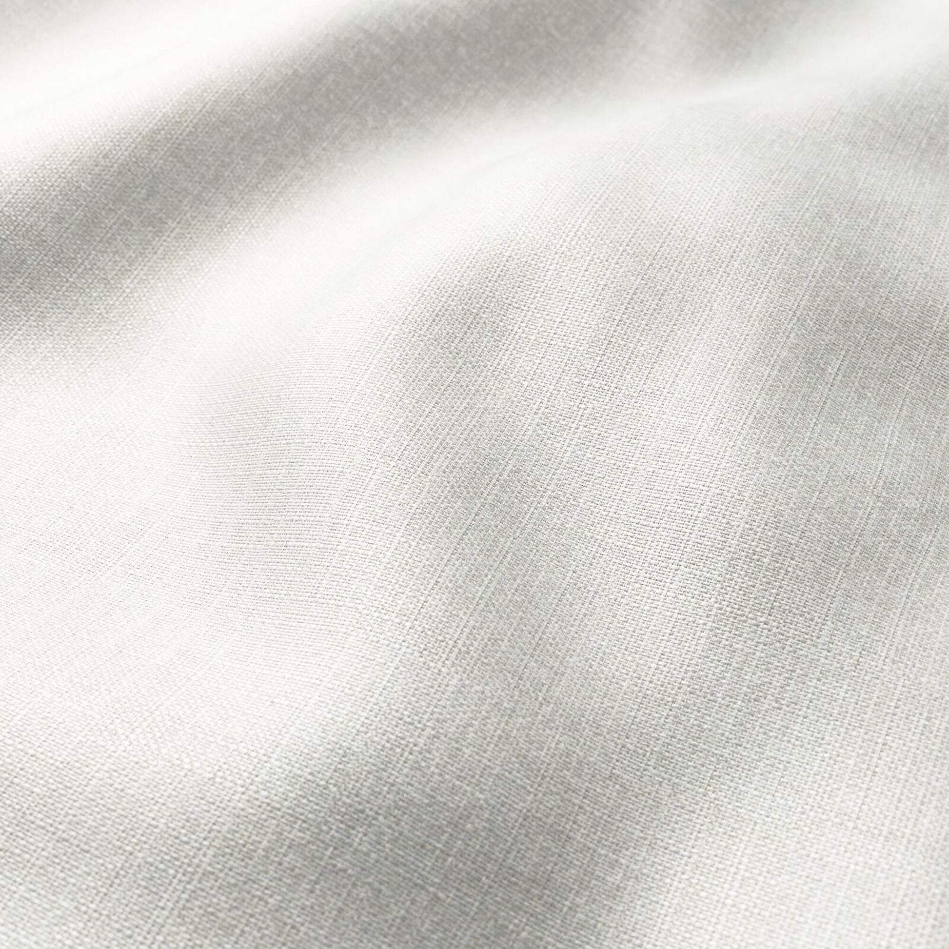 Grey and beige linen-like woven fabric with a soft drape and subtle texture, wide-width.
