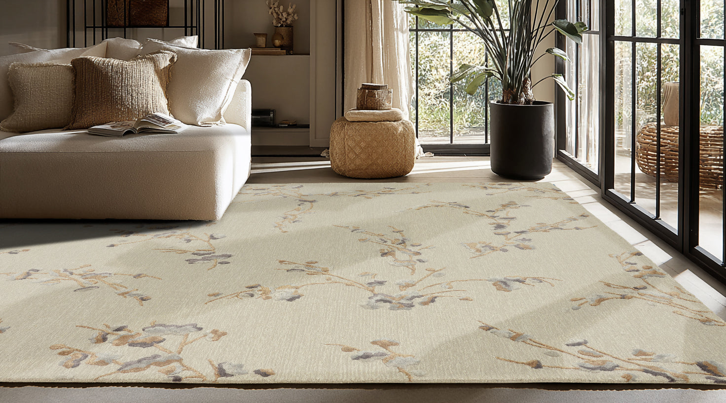 Elisa transitional rug, 5' x 8'.