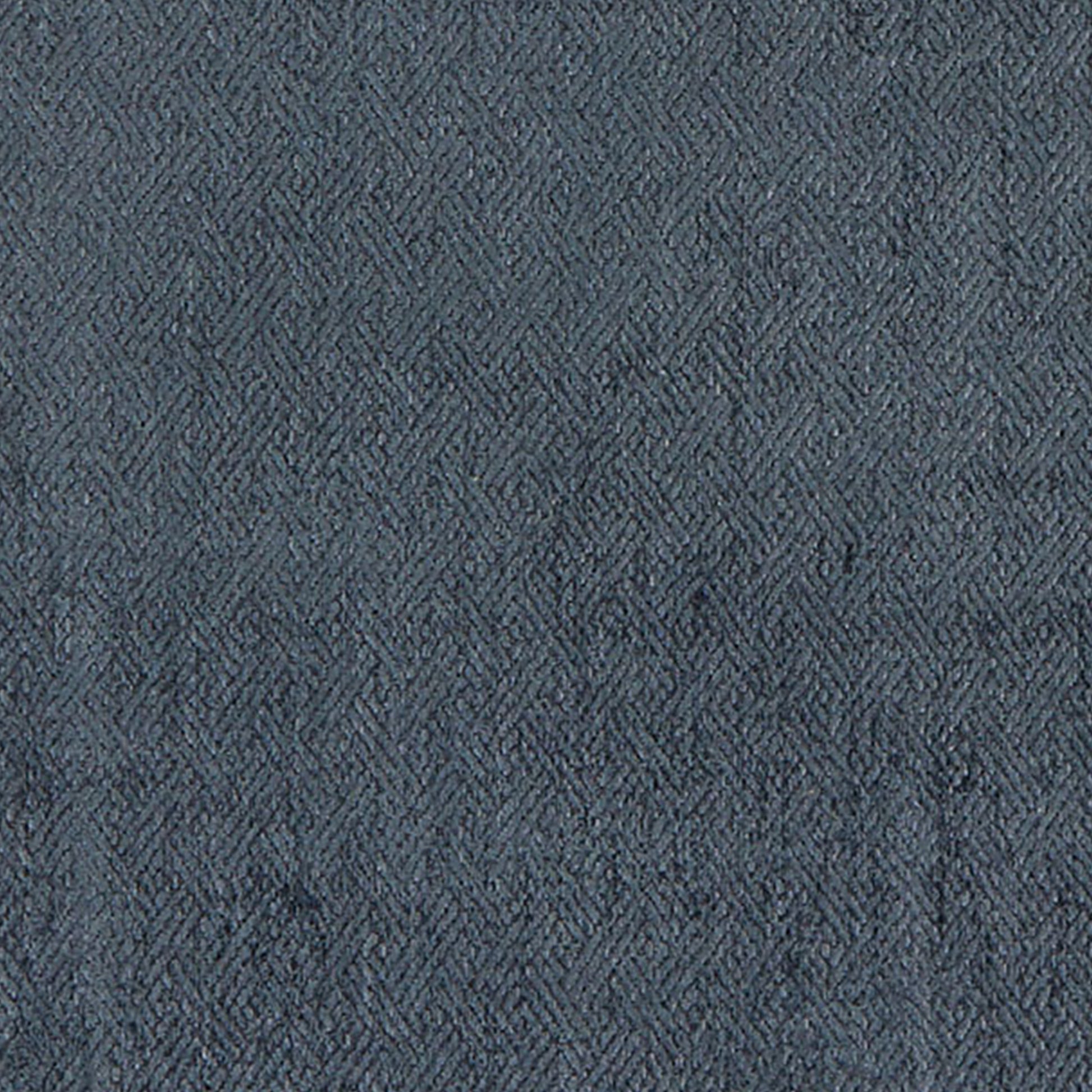 Dark blue textured tweed fabric with subtle herringbone pattern, suitable for jackets or upholstery.