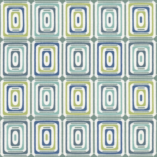STOUT TEXTILES  MULTIPURPOSE,PRINT CONTEMPORARY, SQUARE SEAGLASS   - ELKO-1