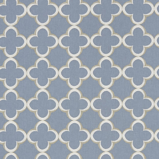 JF Fabrics EMBLEM 63 Fabric Traditional,Transitional,Contemporary,Floral,Geometric Blue  Embroidery - 7626263 J8211