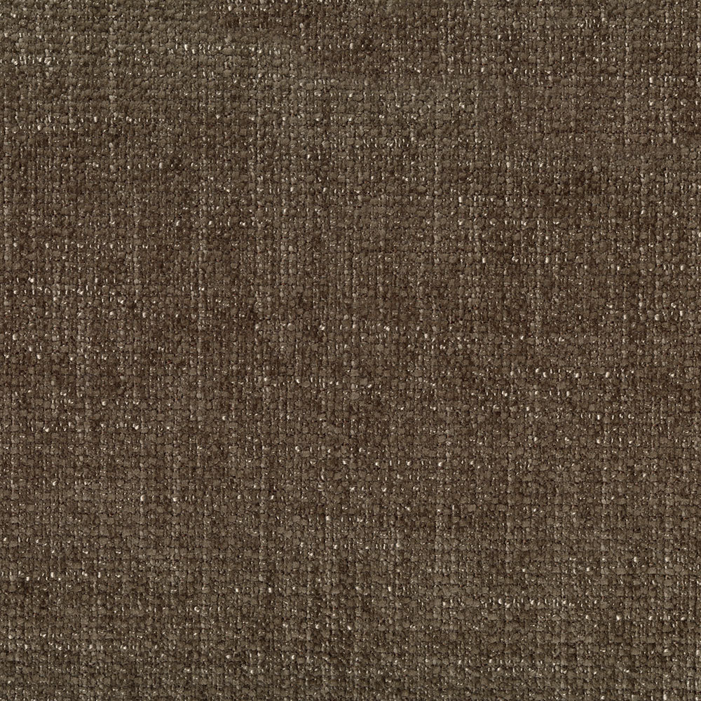 Taupe solid fabric with a tight weave; upholstery fabric.