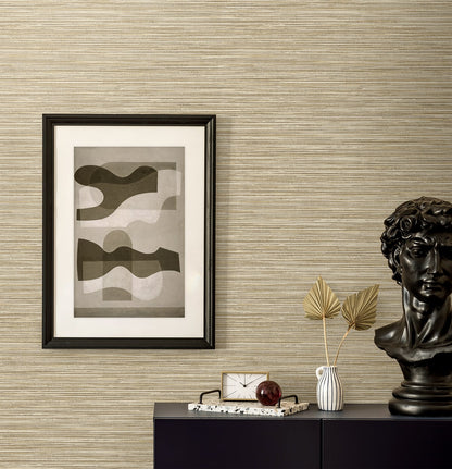 Seabrook Designs  Savanna Faux Grasscloth Contemporary Warm Neutrals , Beiges   - EN40007