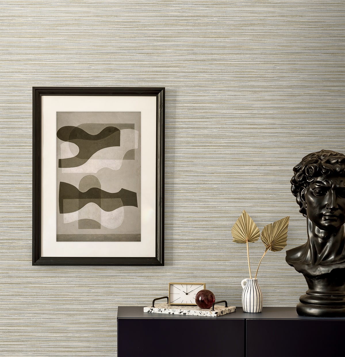 Seabrook Designs  Savanna Faux Grasscloth Contemporary Cool Neutrals   - EN40008