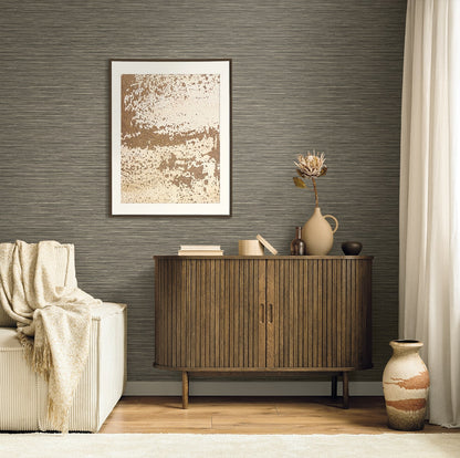 Seabrook Designs  Savanna Faux Grasscloth Contemporary Browns , Taupes   - EN40020