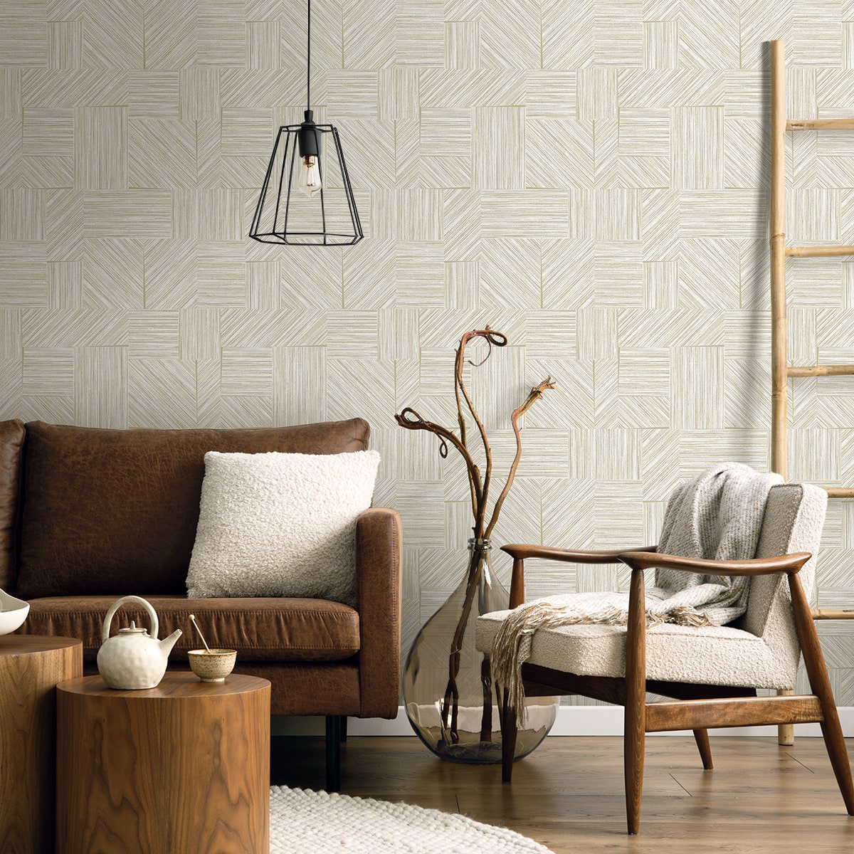 Seabrook Designs  Husk Geometric Contemporary Cool Neutrals   - EN40105
