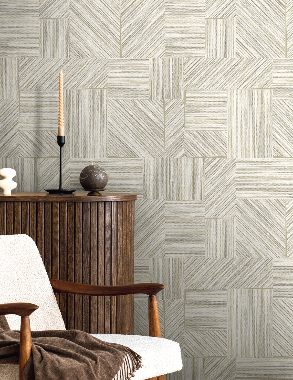 Seabrook Designs  Husk Geometric Contemporary Cool Neutrals   - EN40105