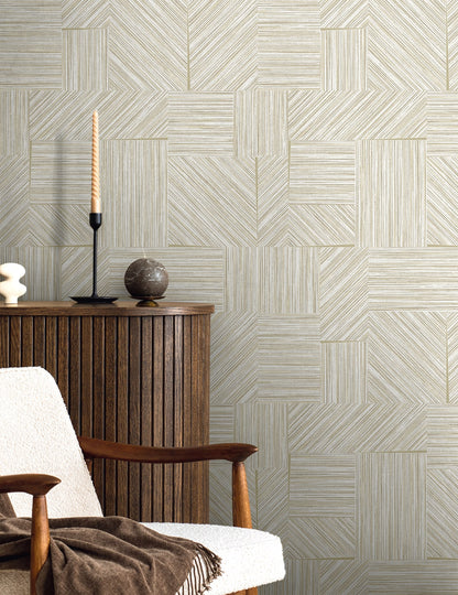 Seabrook Designs  Husk Geometric Contemporary Cool Neutrals   - EN40105