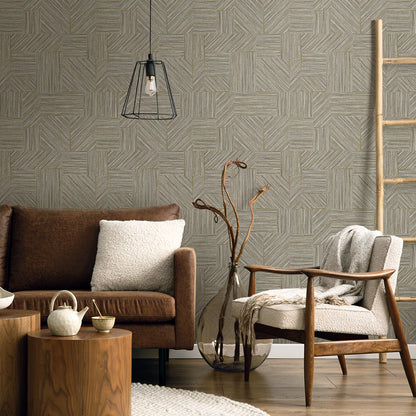 Seabrook Designs  Husk Geometric Contemporary Grays   - EN40108