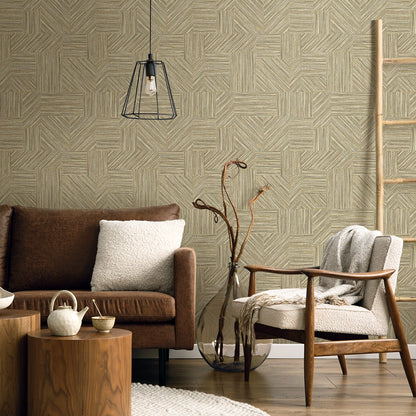 Seabrook Designs  Husk Geometric Contemporary Warm Neutrals , Beiges   - EN40115