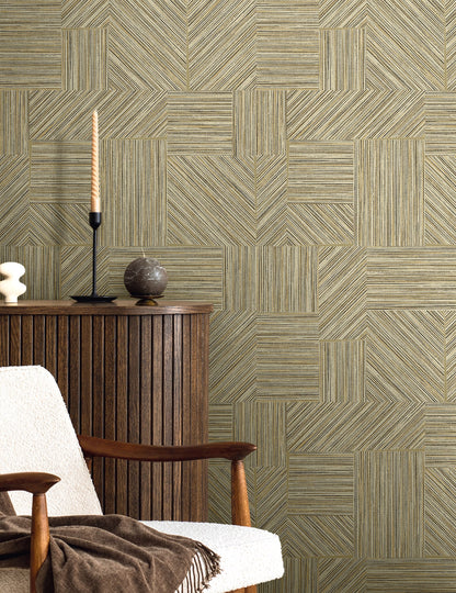 Seabrook Designs  Husk Geometric Contemporary Warm Neutrals , Beiges   - EN40115