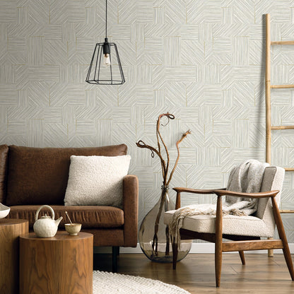 Seabrook Designs  Husk Geometric Contemporary Cool Neutrals   - EN40118
