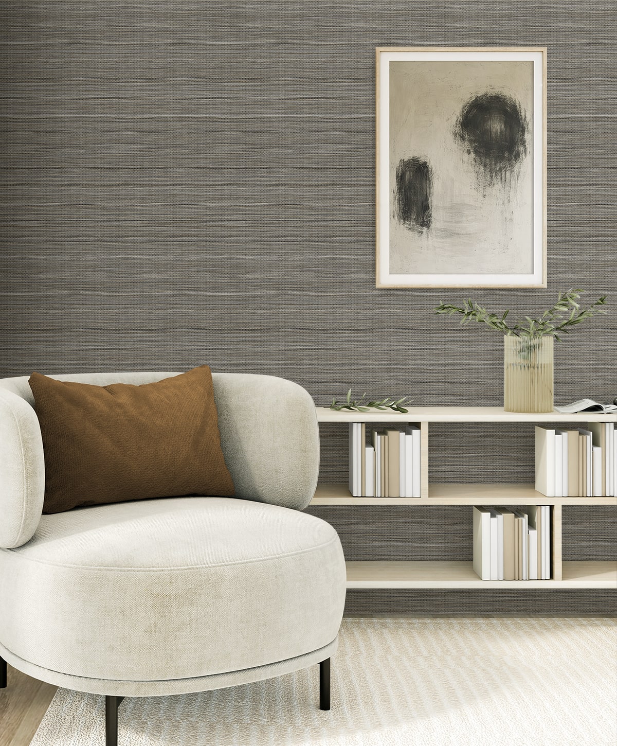 Seabrook Designs  Sisa Faux Grasscloth Contemporary Browns , Taupes   - EN40200