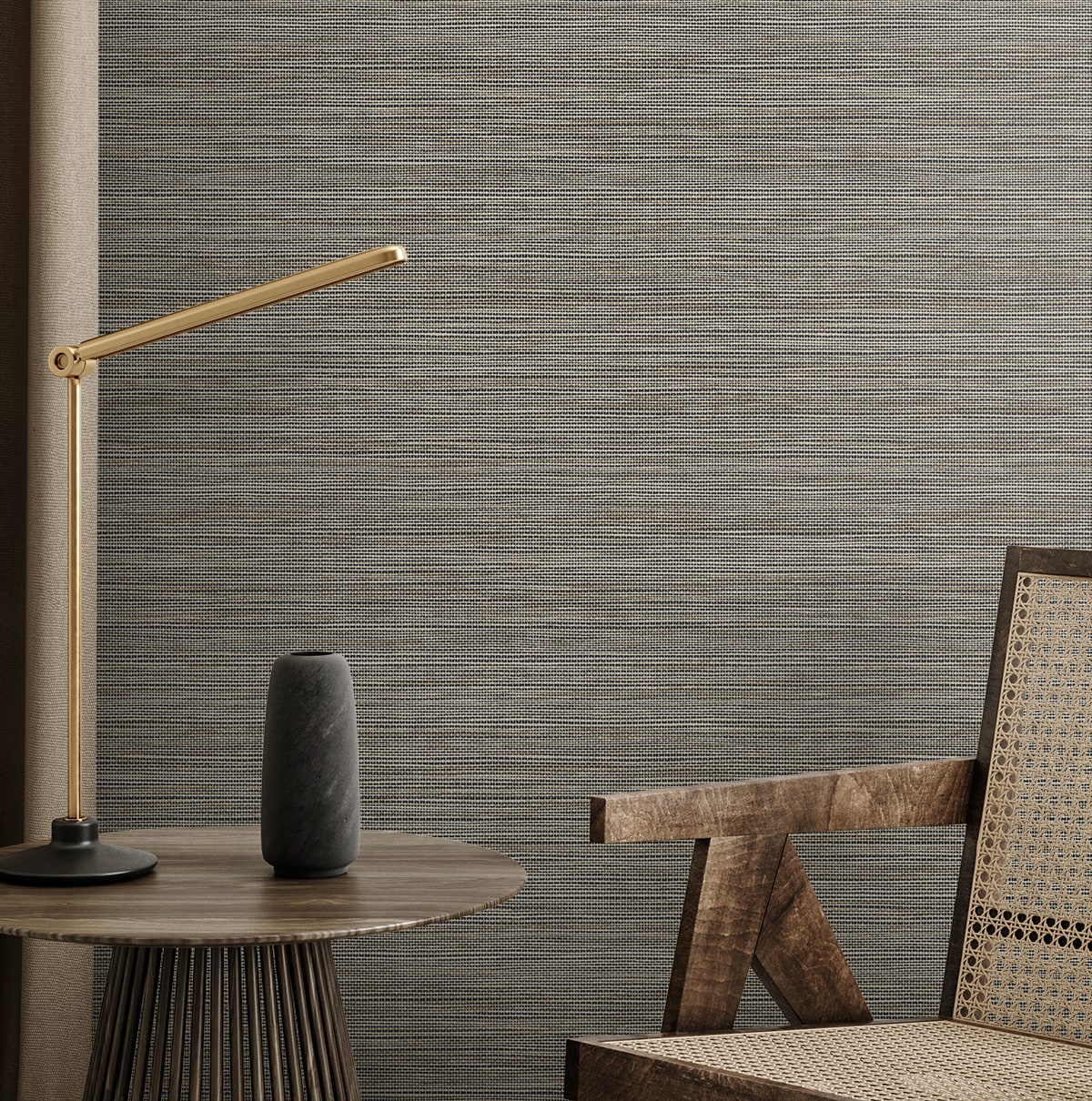 Seabrook Designs  Sisa Faux Grasscloth Contemporary Browns , Taupes   - EN40200