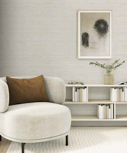 Seabrook Designs  Sisa Faux Grasscloth Contemporary Cool Neutrals   - EN40205