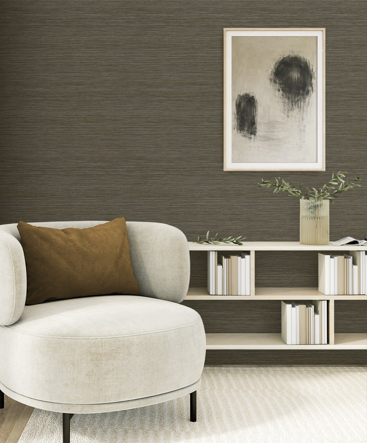 Seabrook Designs  Sisa Faux Grasscloth Contemporary Browns , Taupes   - EN40206