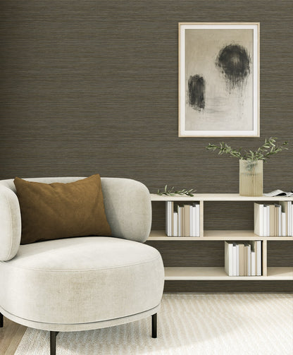 Seabrook Designs  Sisa Faux Grasscloth Contemporary Browns , Taupes   - EN40206