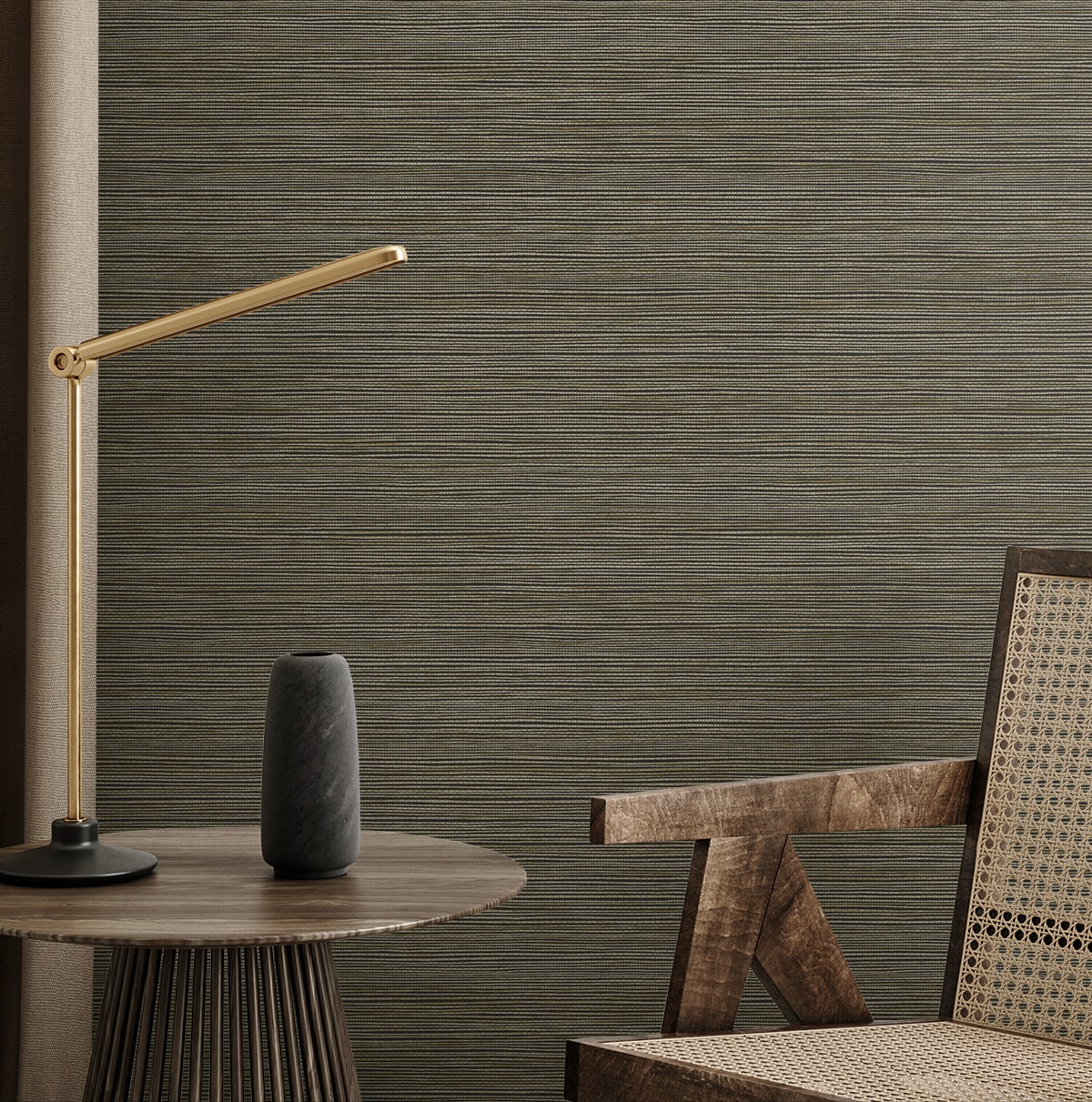 Seabrook Designs  Sisa Faux Grasscloth Contemporary Browns , Taupes   - EN40206